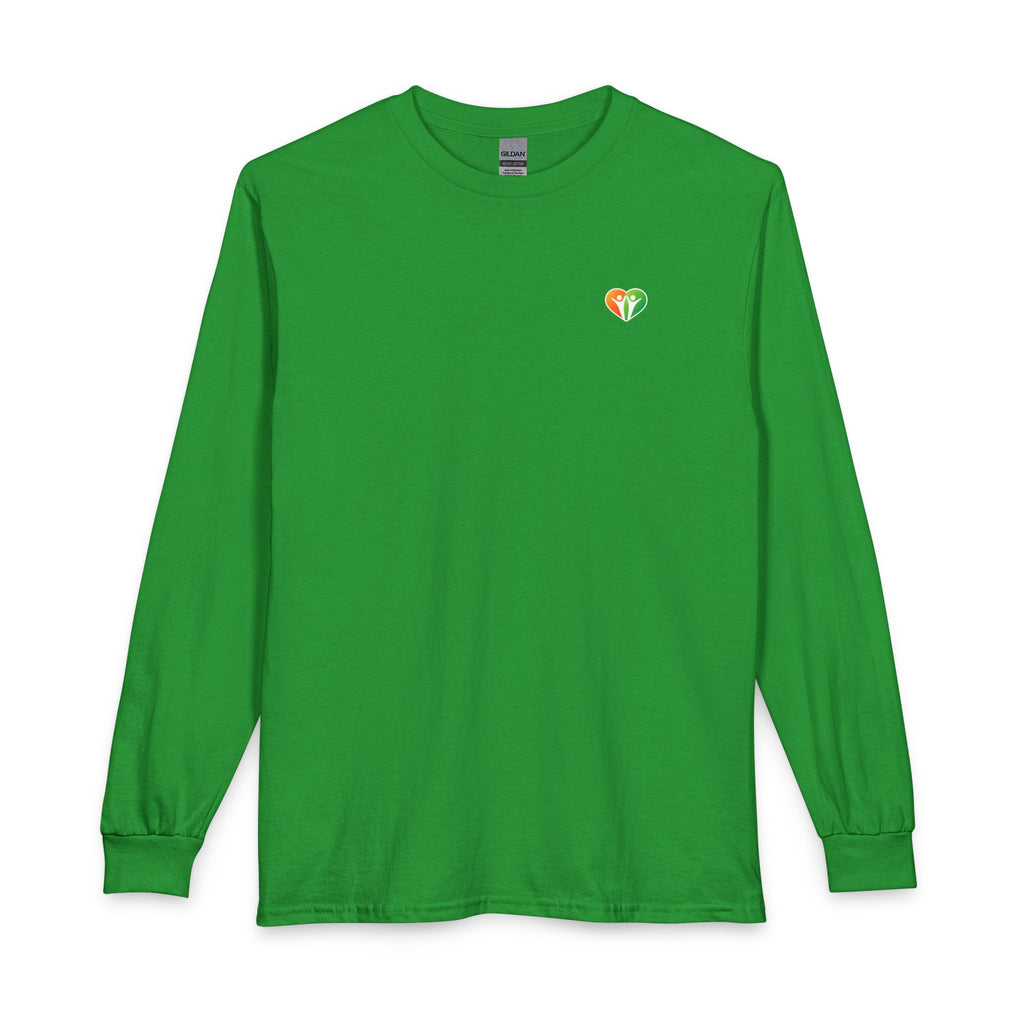 Rainbow Heart Chest Long Sleeve Tee