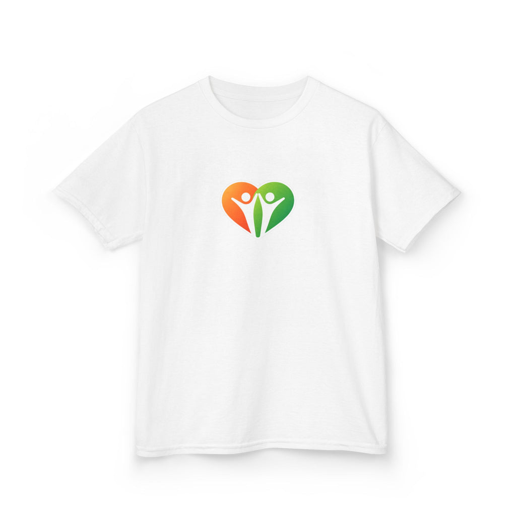 Kids Logo Tee — Colorful Heart & 'HUHU' Graphic Kids T-Shirt