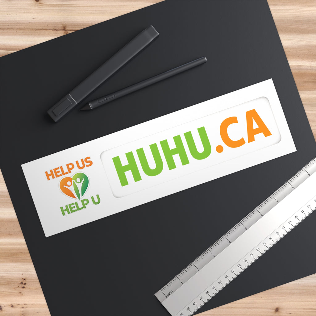 Help U Help U Bumper Sticker — Volunteer & Community Support Decal