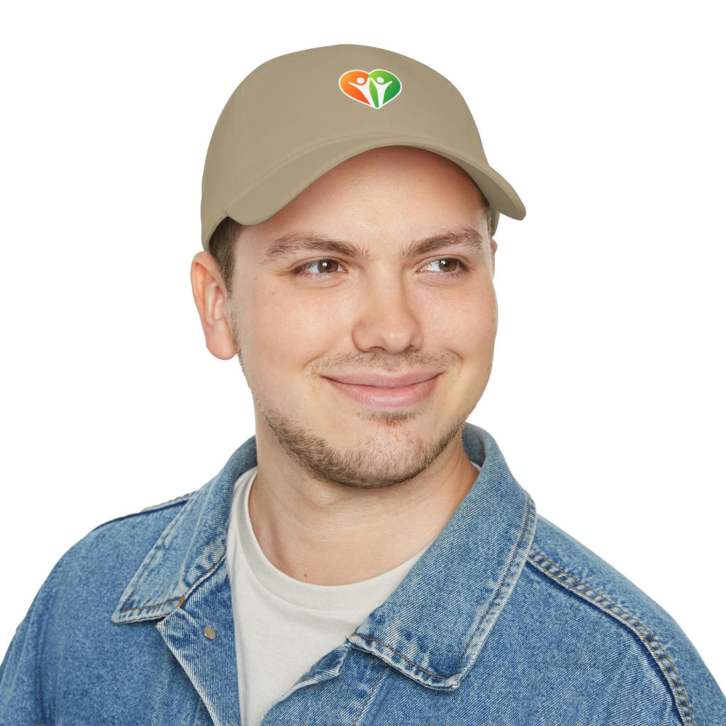 HUHU Heart Logo Baseball Cap — Casual Low-Profile Hat