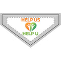 Help Us Help U Clip-On Pet Bandana — White Logo Dog & Cat Scarf