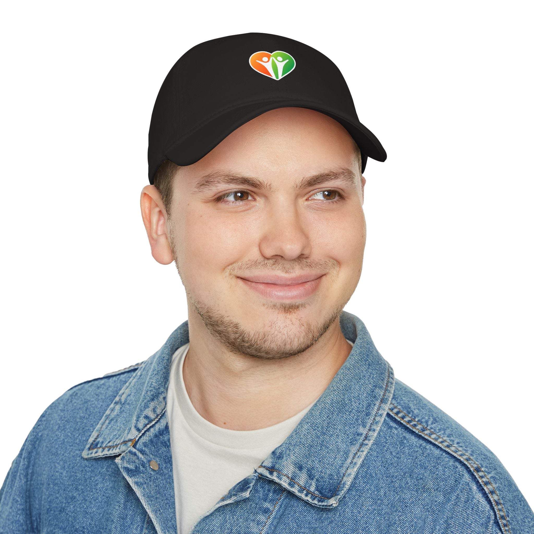 HUHU Heart Logo Baseball Cap — Casual Low-Profile Hat