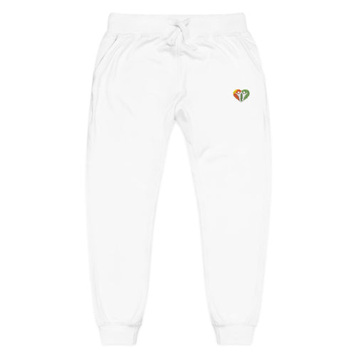 Embroidered Cozy Sweatpants — Small HUHU Heart Logo