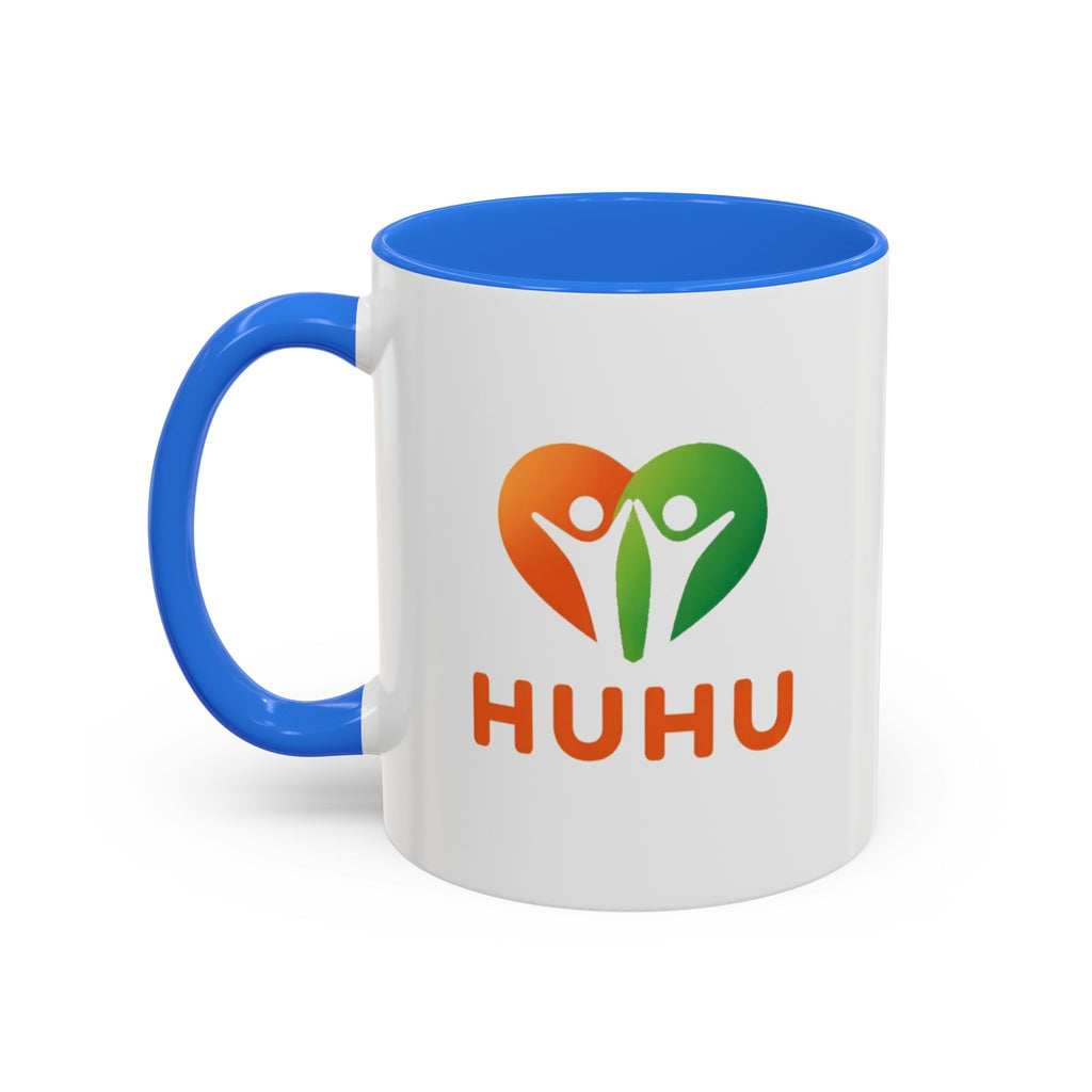 HUHU Heart Logo Coffee Mug (11oz & 15oz) - Colorful Gradient Ceramic Mug