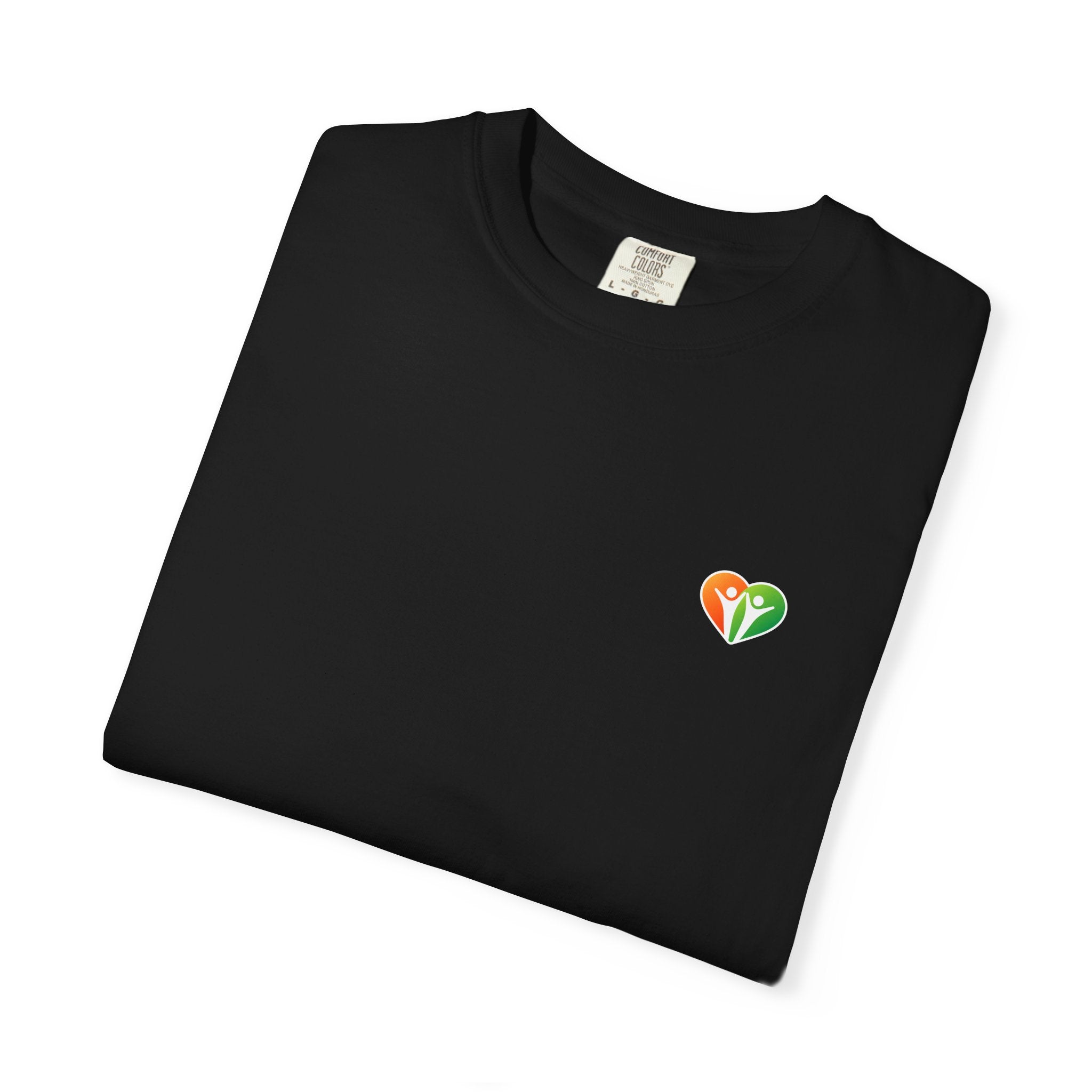 HUHU Heart Logo T-Shirt — Colorful Community Graphic Tee