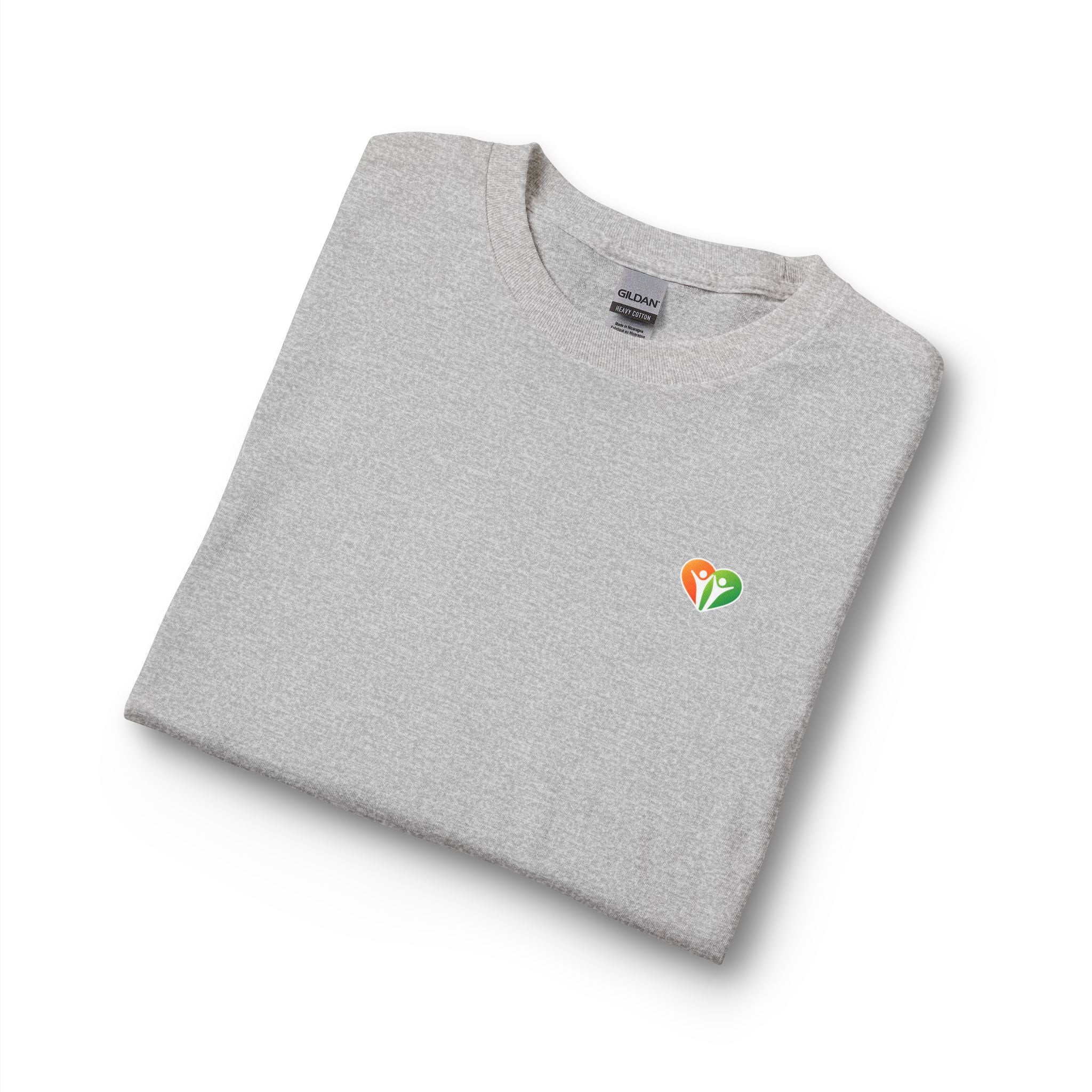 Rainbow Heart Chest Long Sleeve Tee
