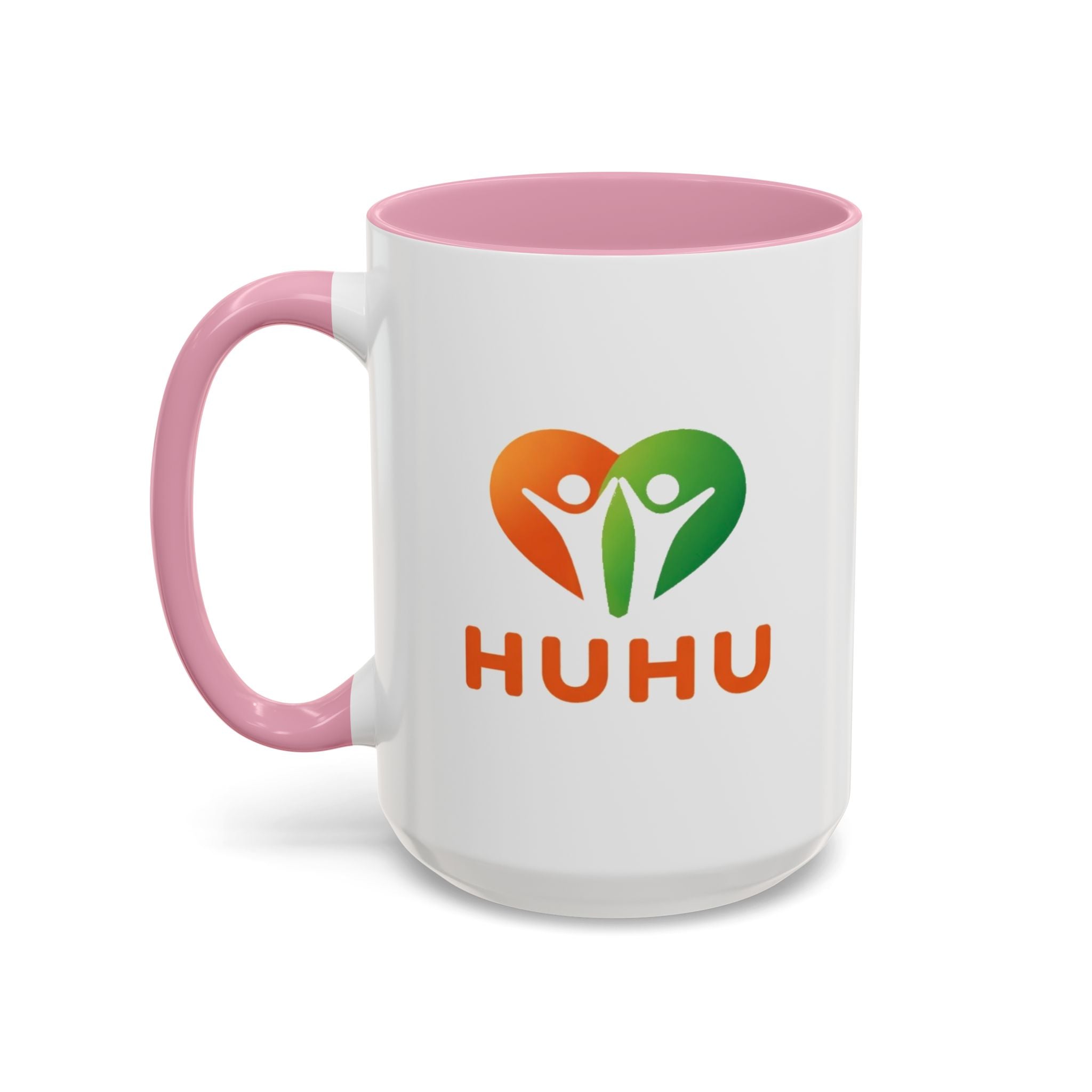 HUHU Heart Logo Coffee Mug (11oz & 15oz) - Colorful Gradient Ceramic Mug