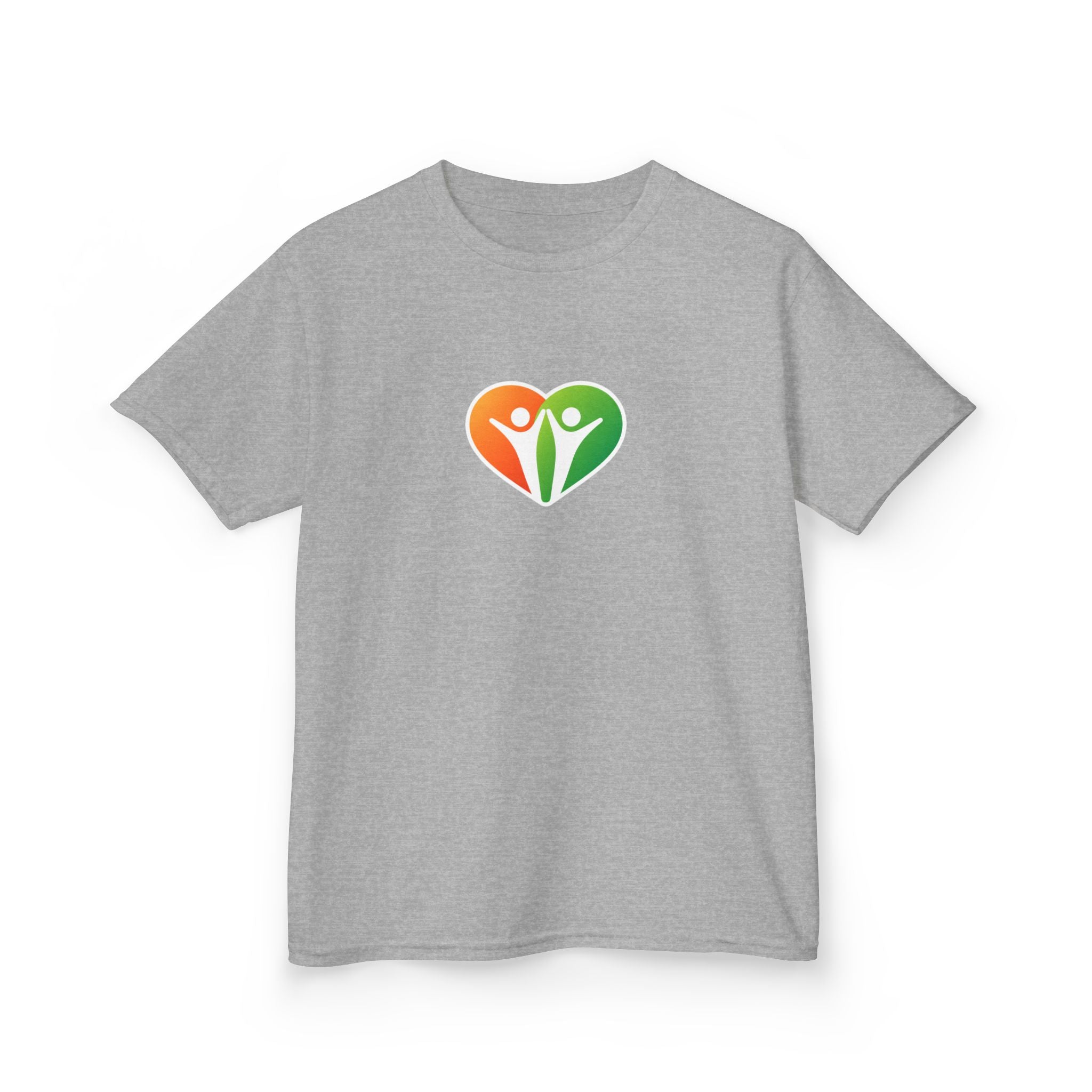 Kids Logo Tee — Colorful Heart & 'HUHU' Graphic Kids T-Shirt
