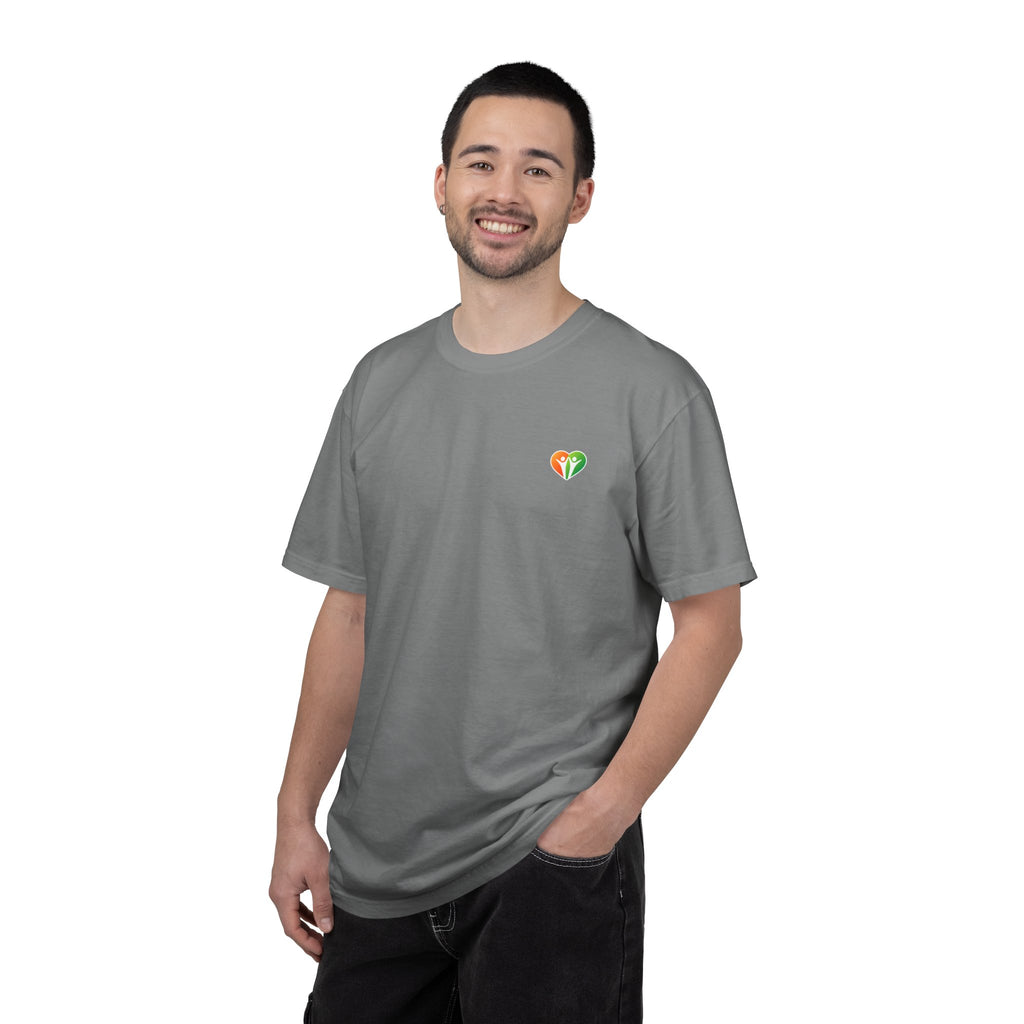 HUHU Heart Logo T-Shirt — Colorful Community Graphic Tee