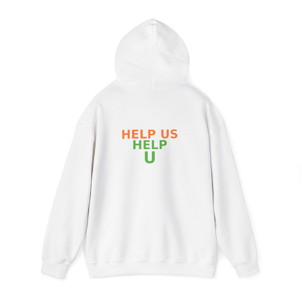 HUHU Heart Logo Hoodie — Colorful Tree of Life Casual Pullover