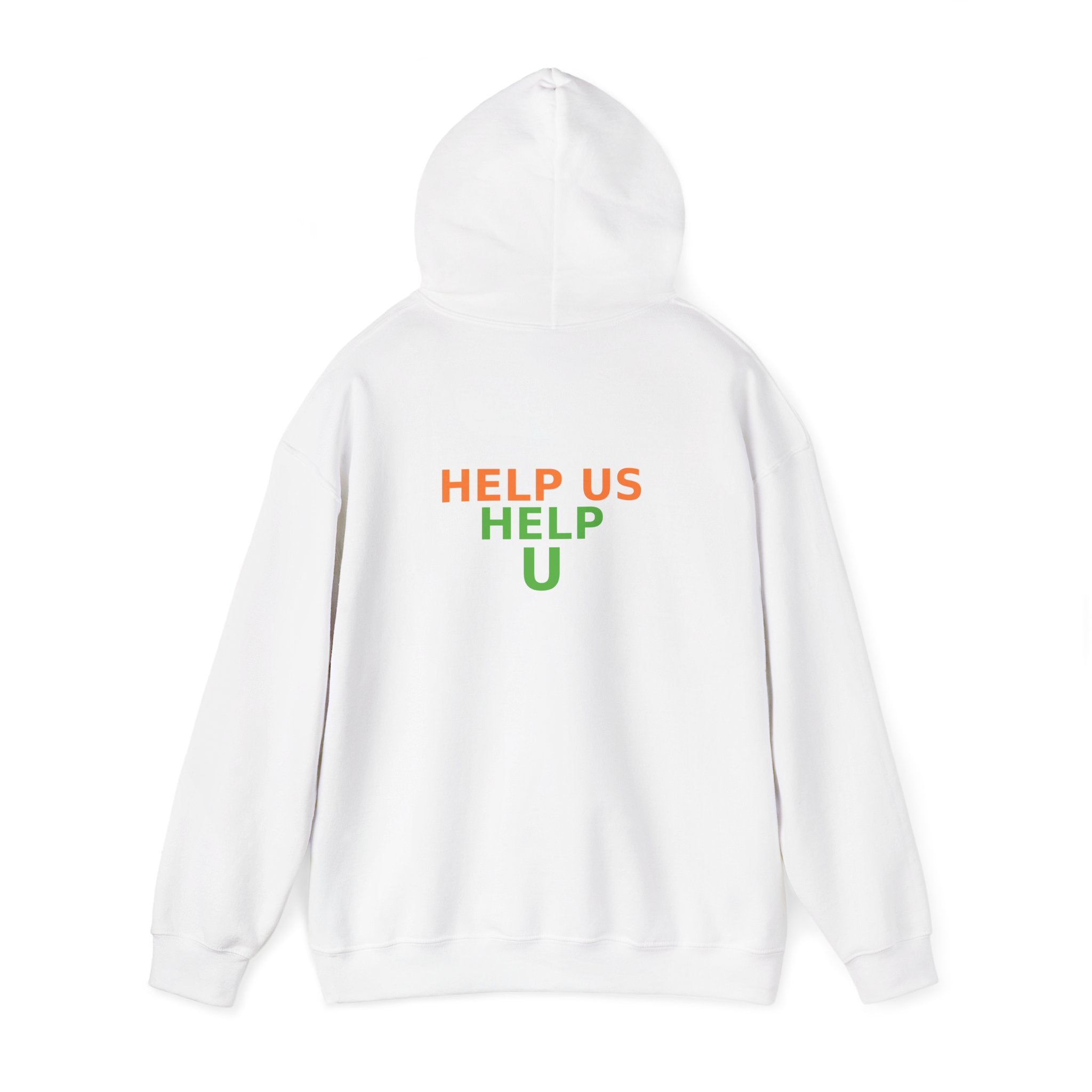 HUHU Heart Logo Hoodie — Colorful Tree of Life Casual Pullover