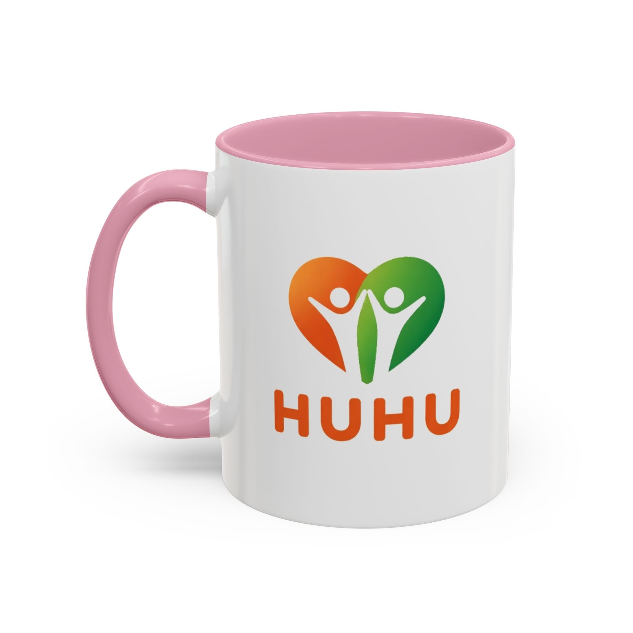 HUHU Heart Logo Coffee Mug (11oz & 15oz) - Colorful Gradient Ceramic Mug
