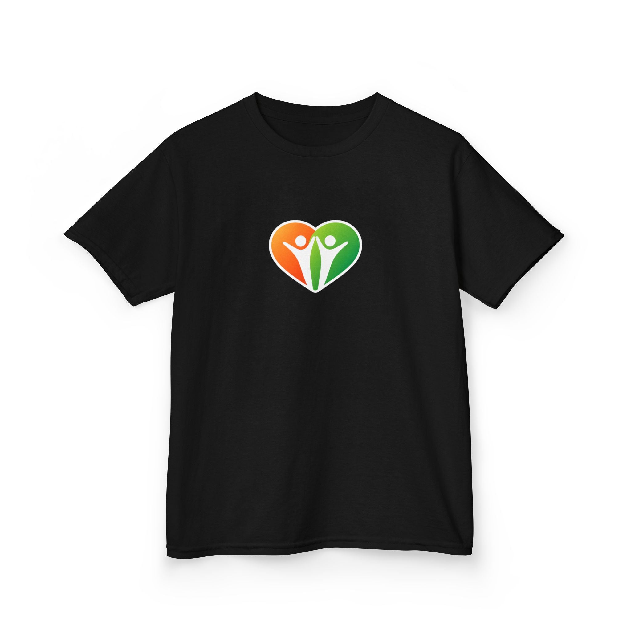 Kids Logo Tee — Colorful Heart & 'HUHU' Graphic Kids T-Shirt