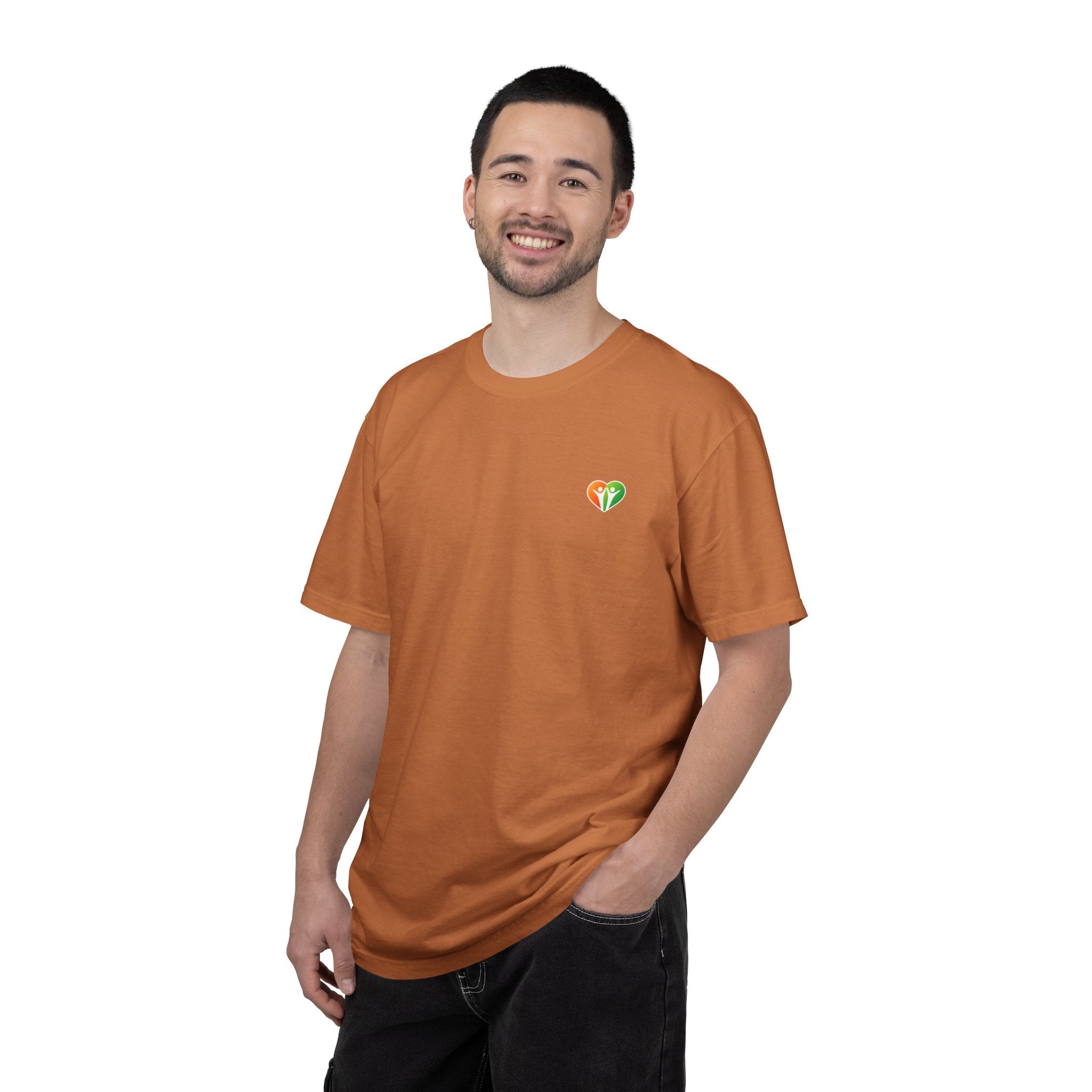 HUHU Heart Logo T-Shirt — Colorful Community Graphic Tee