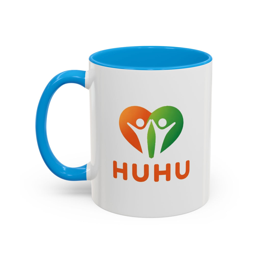 HUHU Heart Logo Coffee Mug (11oz & 15oz) - Colorful Gradient Ceramic Mug