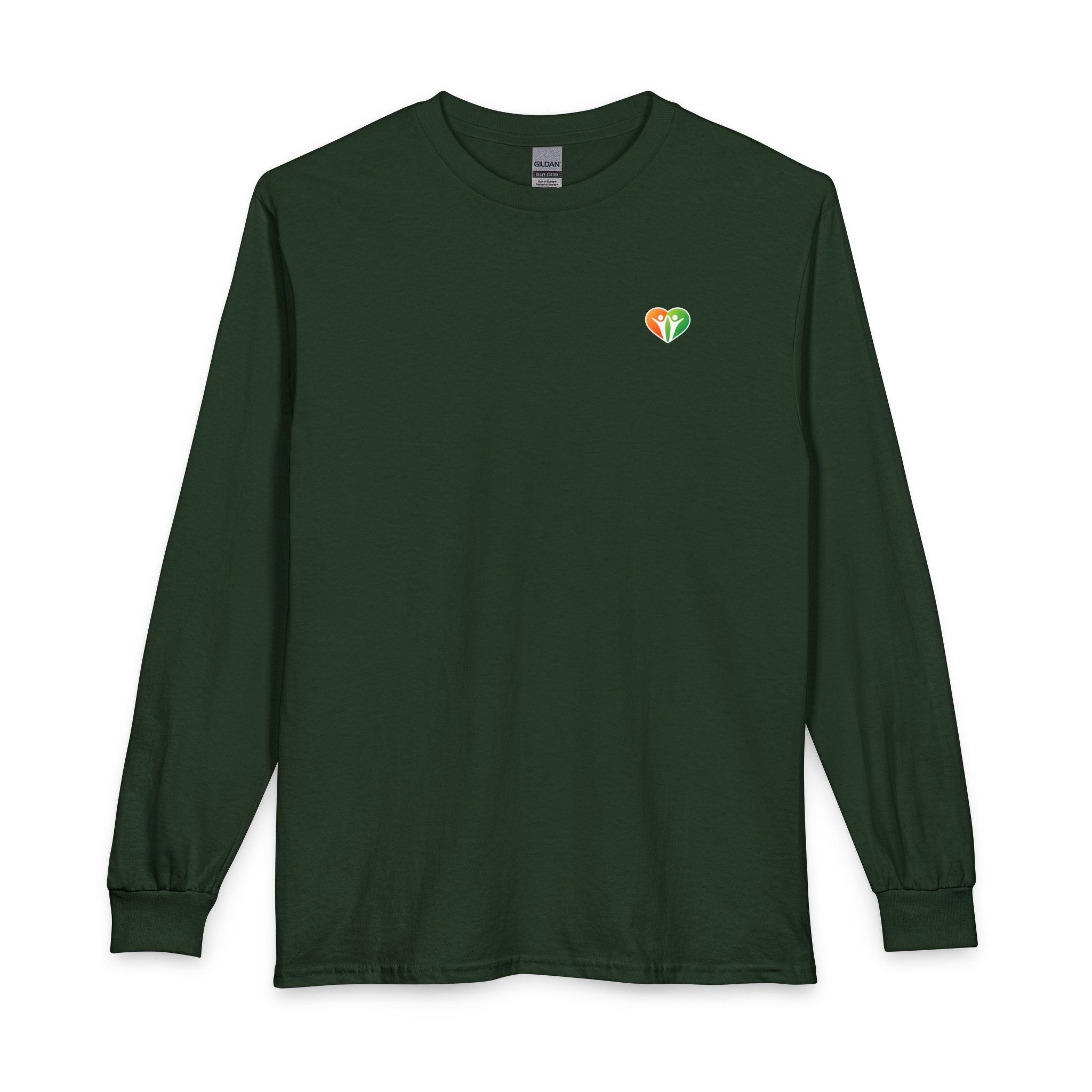 Rainbow Heart Chest Long Sleeve Tee