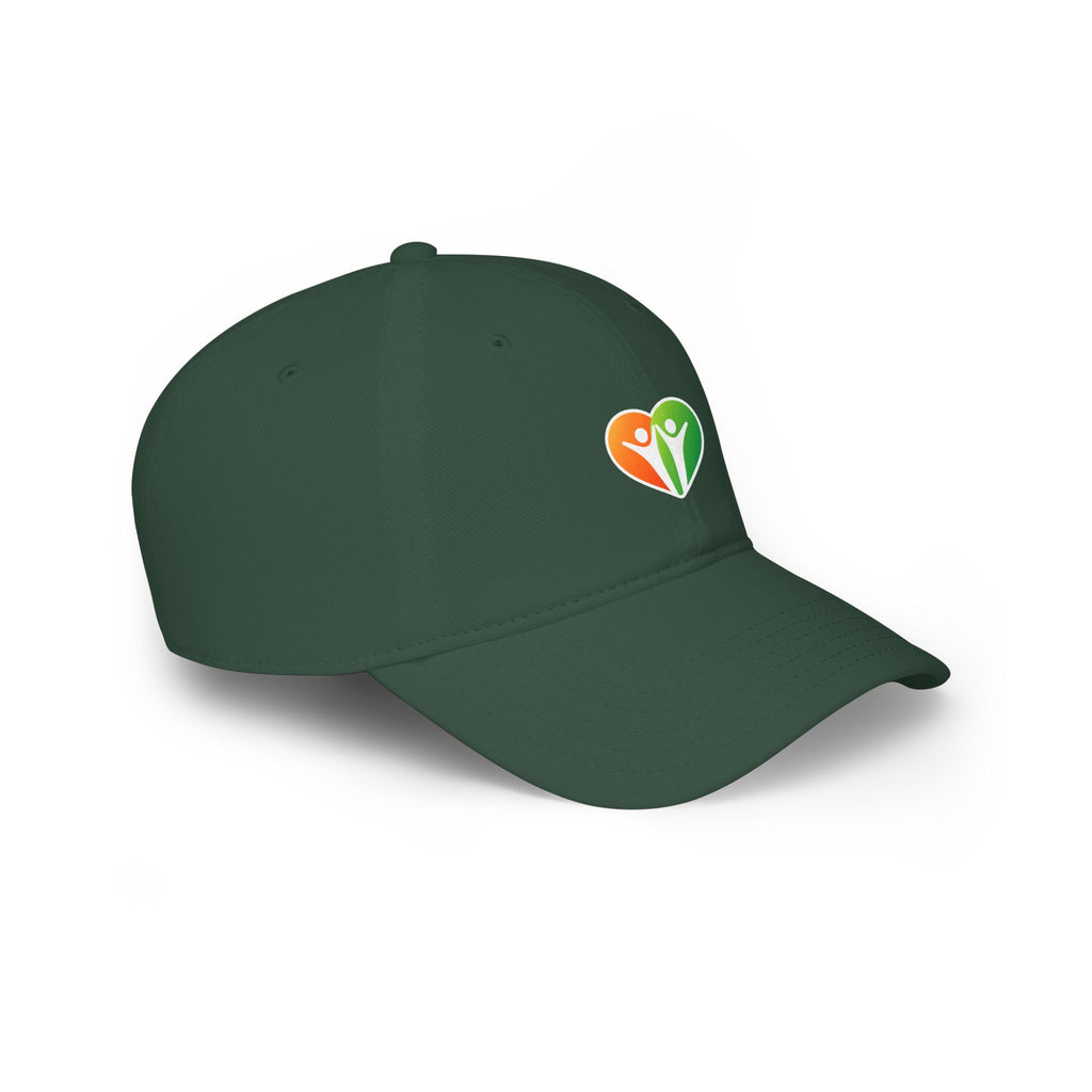 HUHU Heart Logo Baseball Cap — Casual Low-Profile Hat