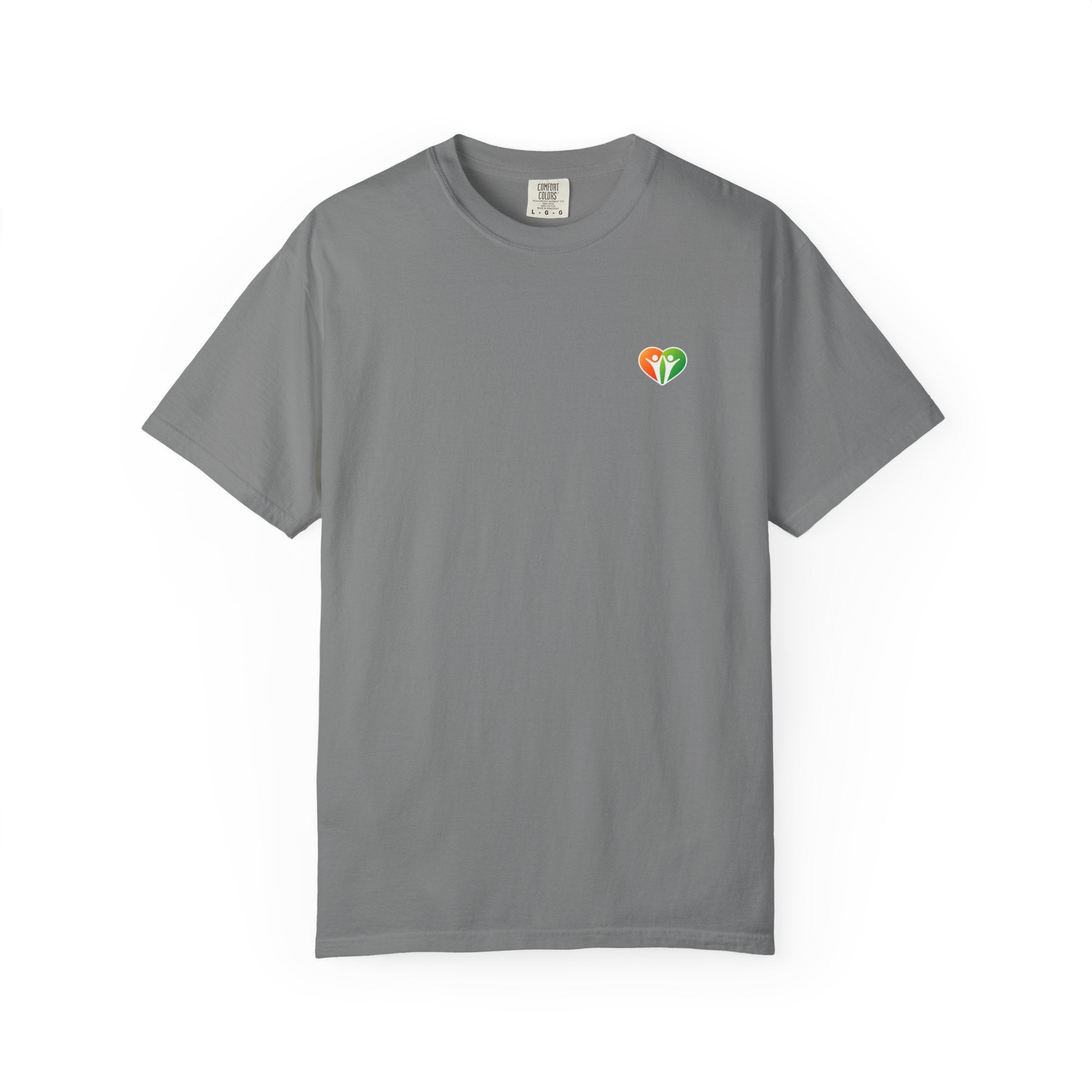 HUHU Heart Logo T-Shirt — Colorful Community Graphic Tee