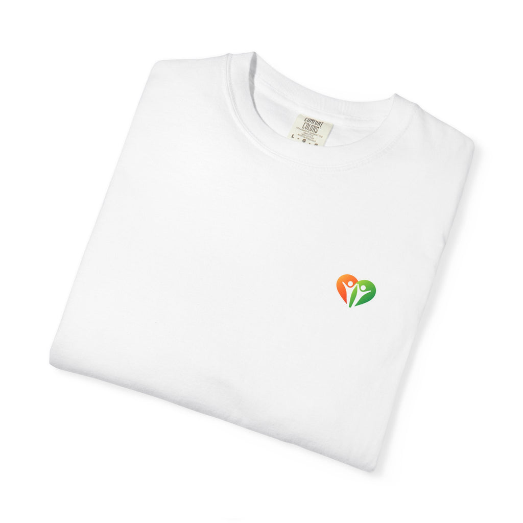 HUHU Heart Logo T-Shirt — Colorful Community Graphic Tee