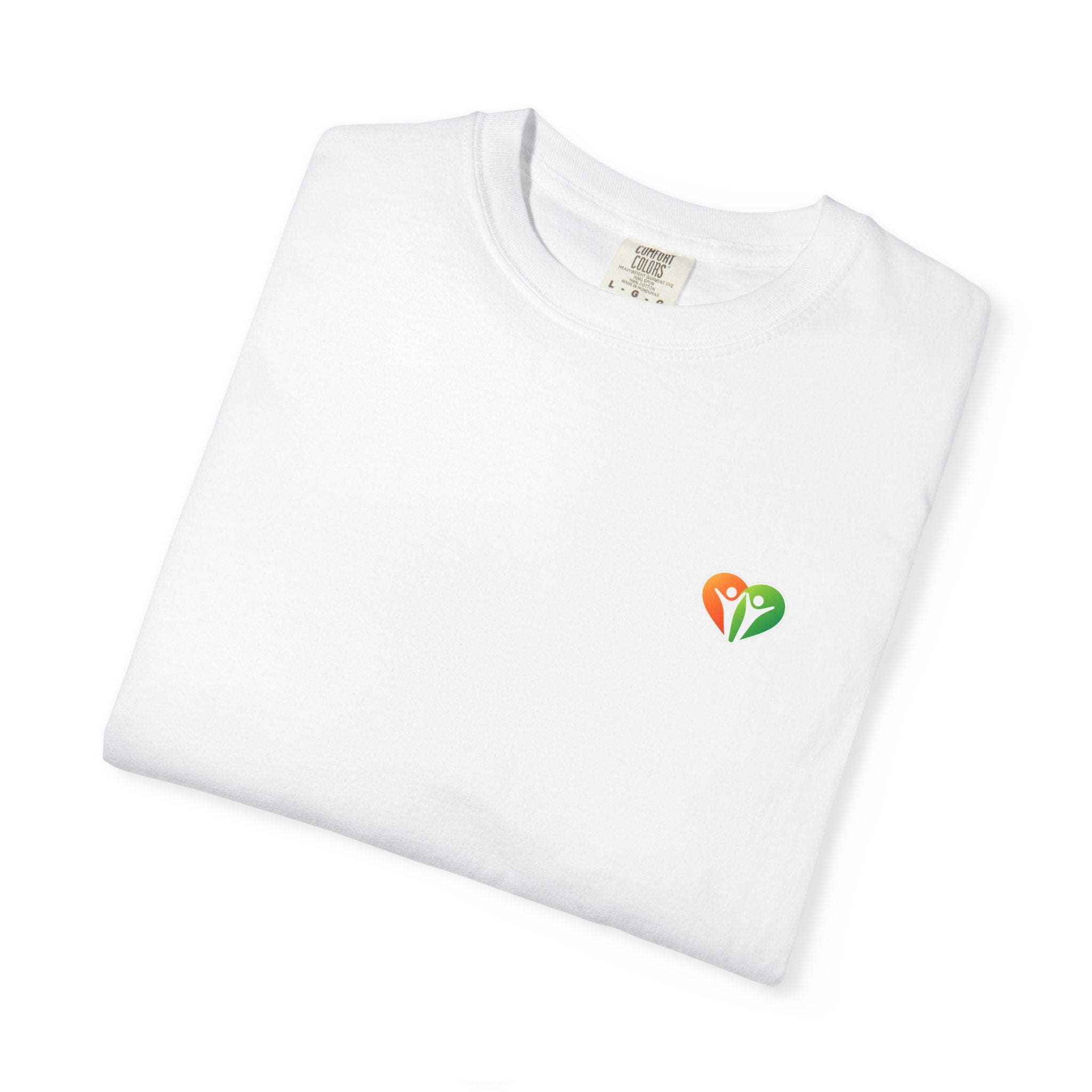 HUHU Heart Logo T-Shirt — Colorful Community Graphic Tee