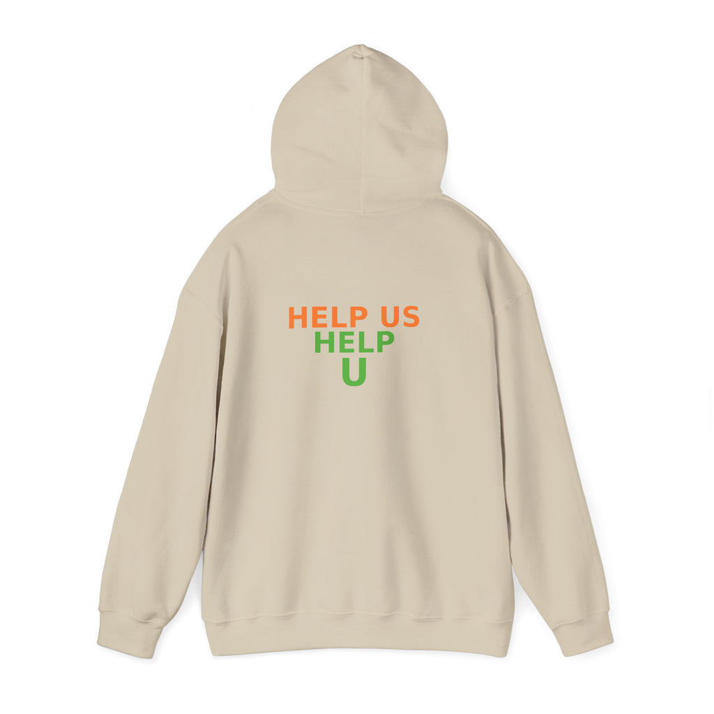 HUHU Heart Logo Hoodie — Colorful Tree of Life Casual Pullover