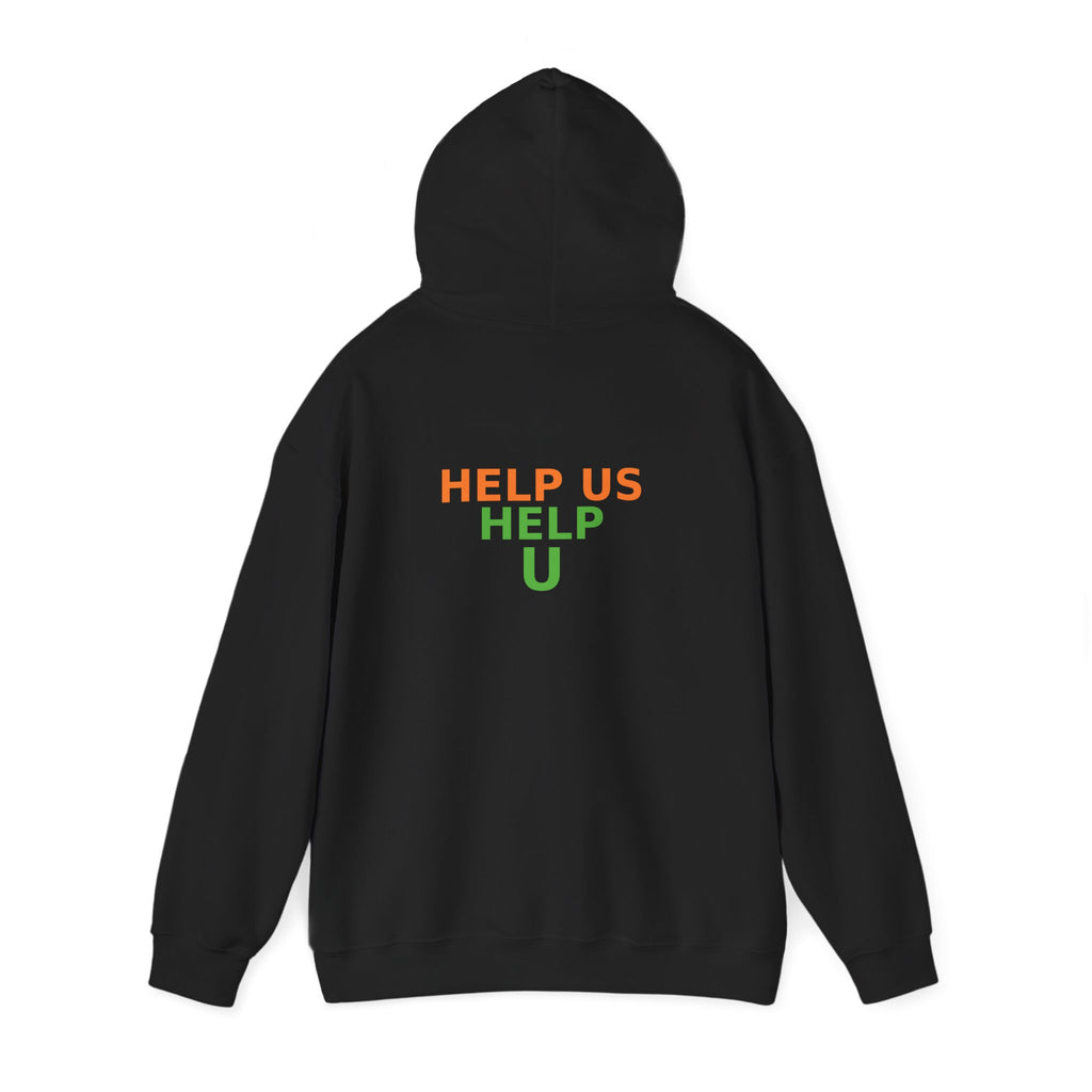 HUHU Heart Logo Hoodie — Colorful Tree of Life Casual Pullover