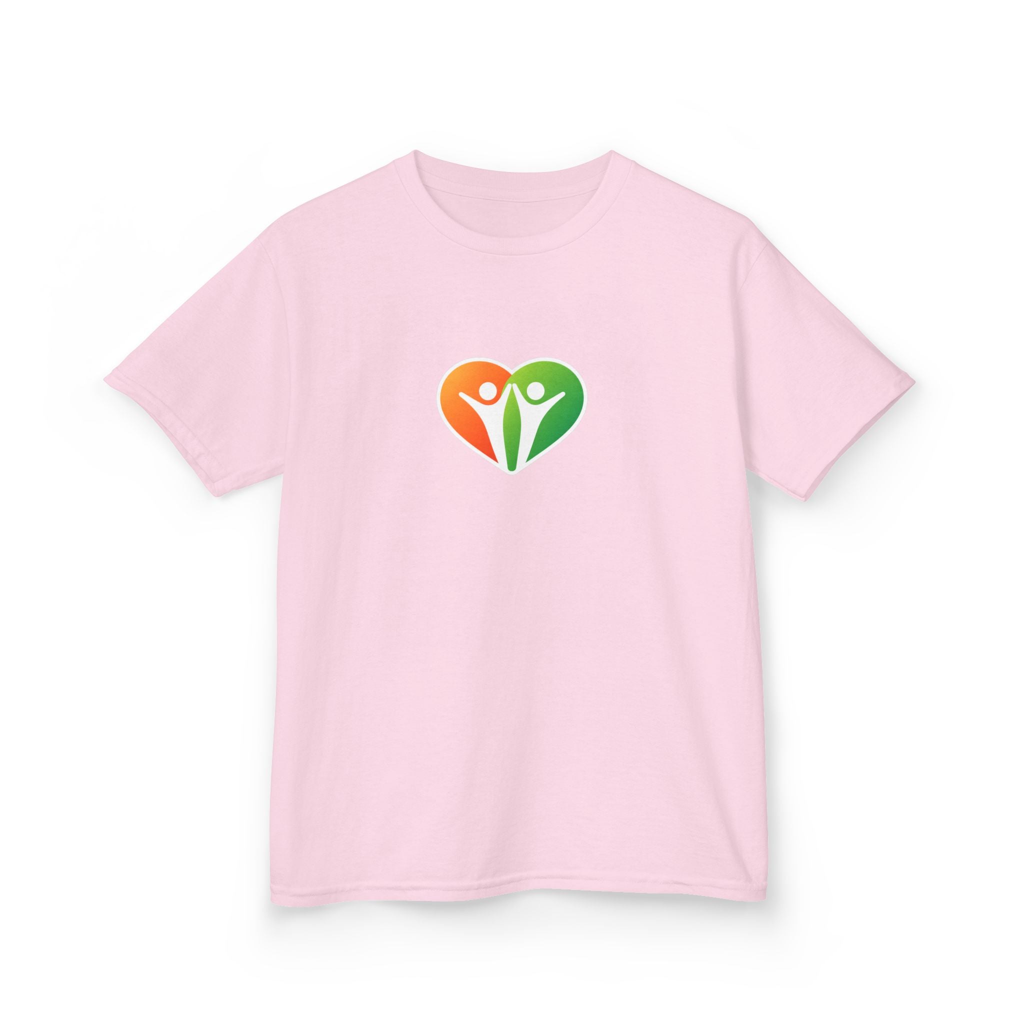 Kids Logo Tee — Colorful Heart & 'HUHU' Graphic Kids T-Shirt