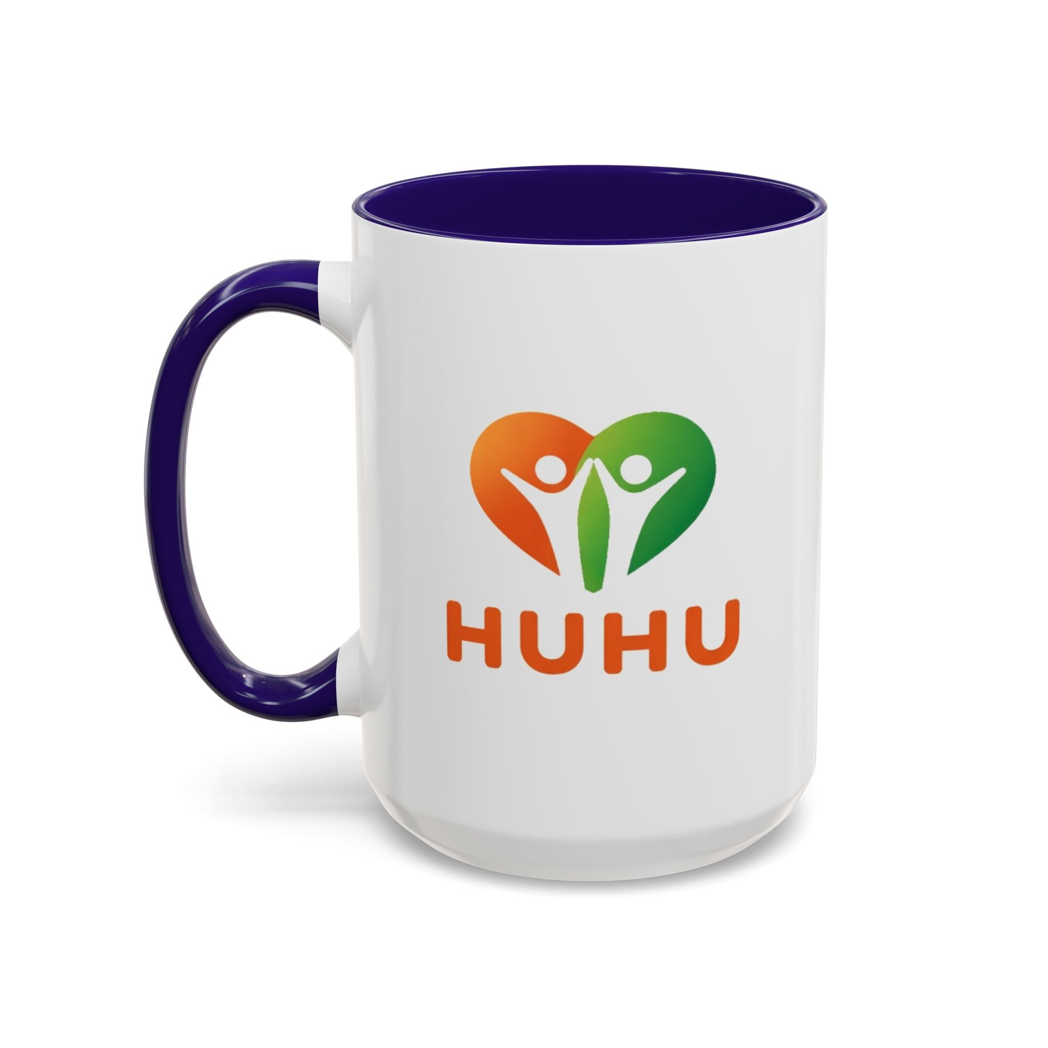 HUHU Heart Logo Coffee Mug (11oz & 15oz) - Colorful Gradient Ceramic Mug