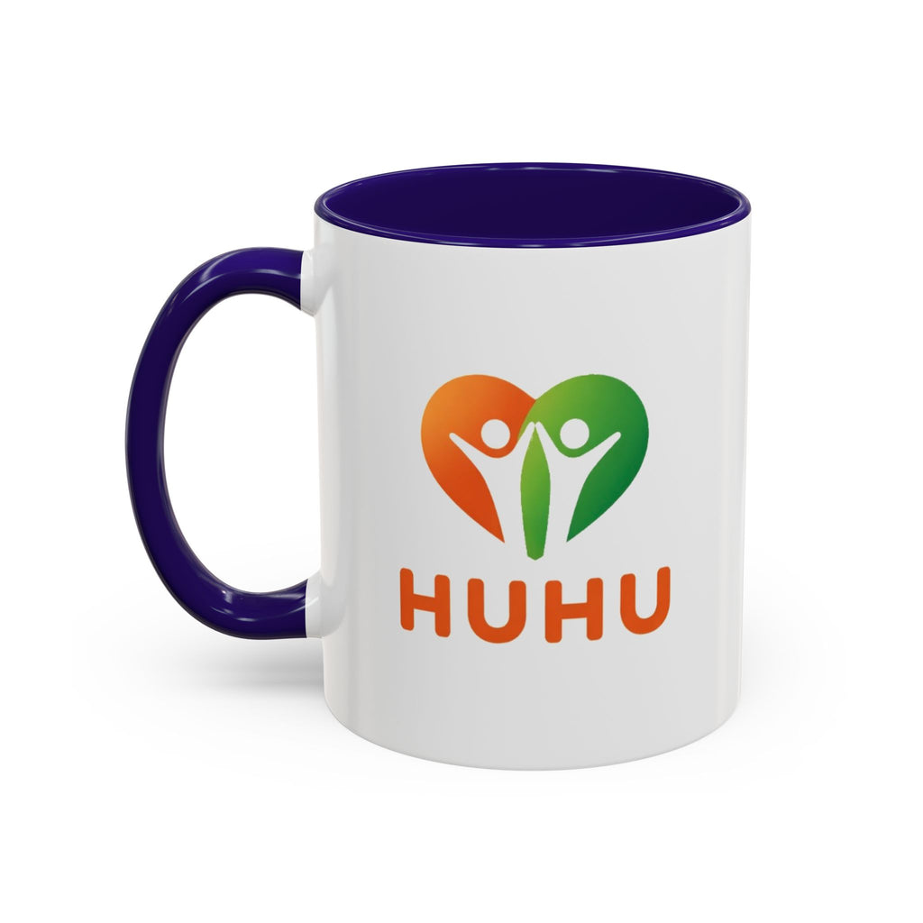 HUHU Heart Logo Coffee Mug (11oz & 15oz) - Colorful Gradient Ceramic Mug