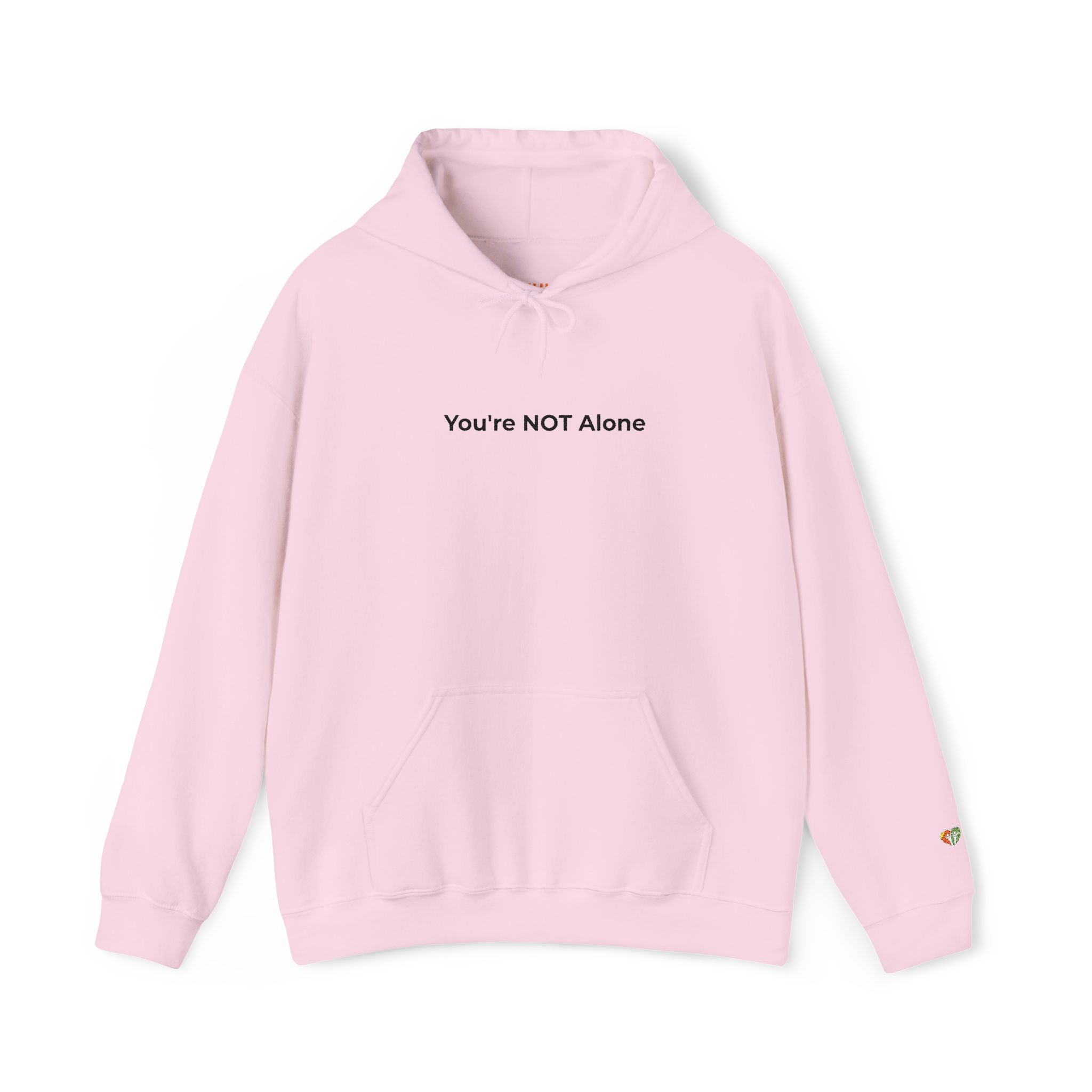 Hoodie — "You're NOT Alone" Minimal Mental Health Support Pullover