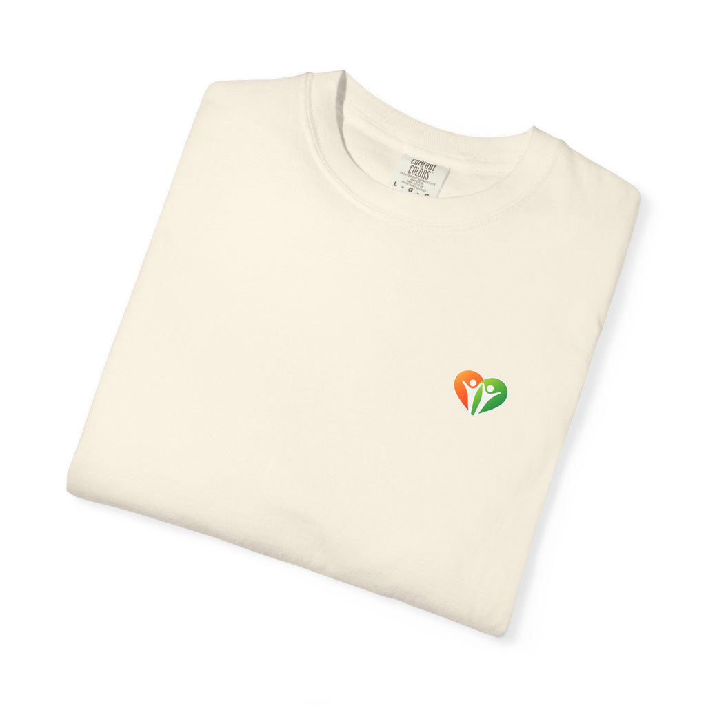HUHU Heart Logo T-Shirt — Colorful Community Graphic Tee