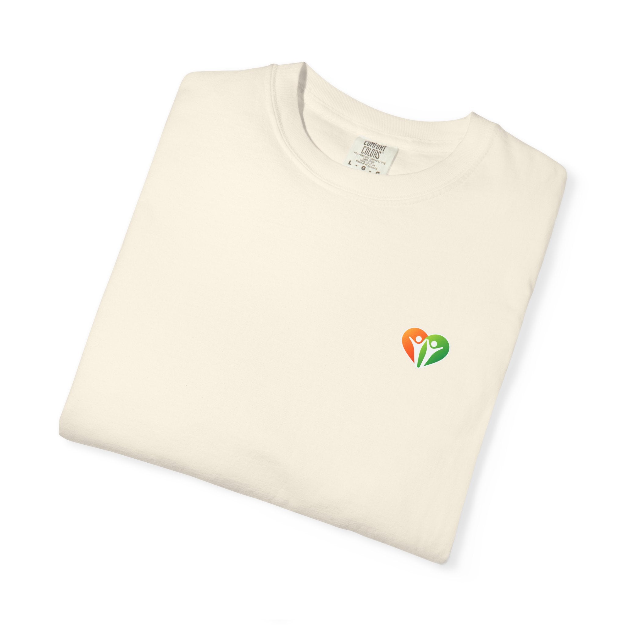 HUHU Heart Logo T-Shirt — Colorful Community Graphic Tee