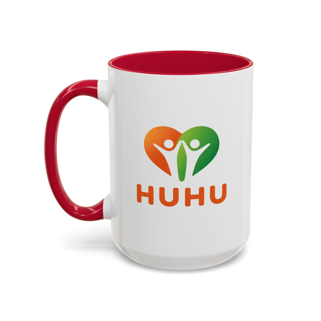 HUHU Heart Logo Coffee Mug (11oz & 15oz) - Colorful Gradient Ceramic Mug