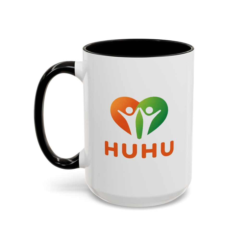 HUHU Heart Logo Coffee Mug (11oz & 15oz) - Colorful Gradient Ceramic Mug