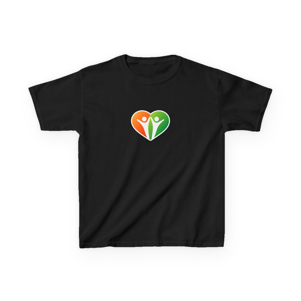 Kids Logo Tee — Colorful Heart & 'HUHU' Graphic Kids T-Shirt