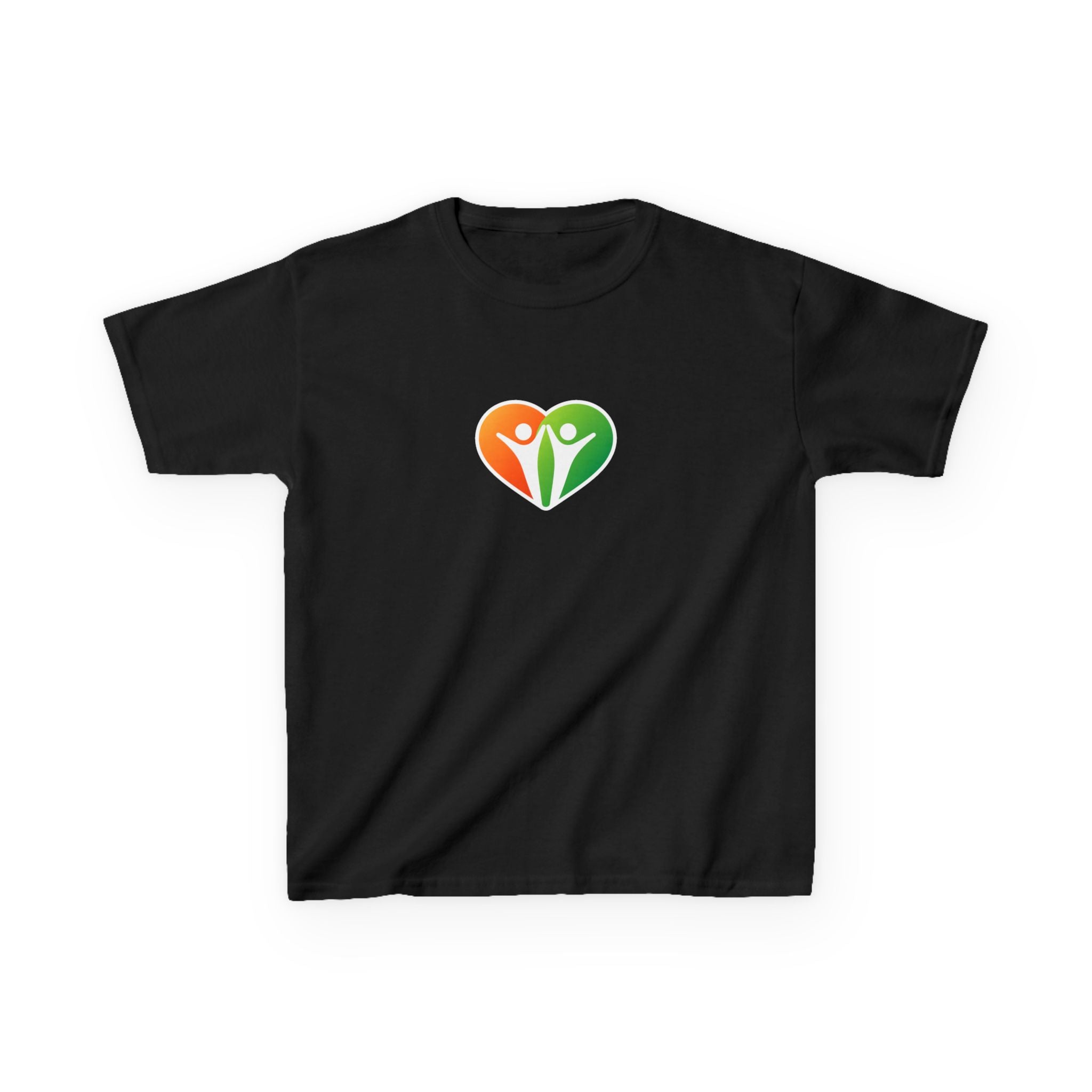 Kids Logo Tee — Colorful Heart & 'HUHU' Graphic Kids T-Shirt