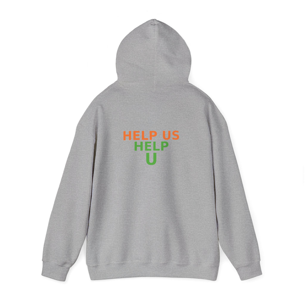 HUHU Heart Logo Hoodie — Colorful Tree of Life Casual Pullover