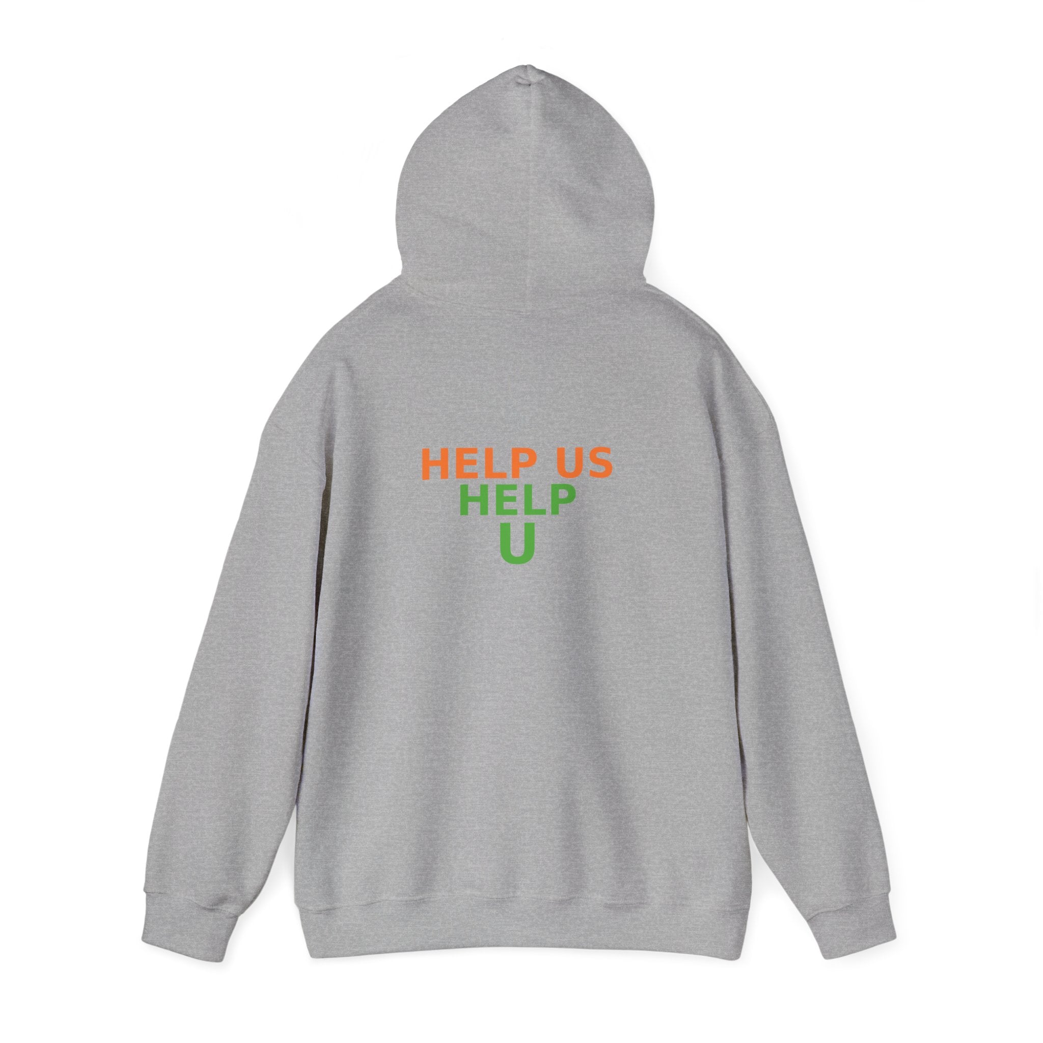 HUHU Heart Logo Hoodie — Colorful Tree of Life Casual Pullover