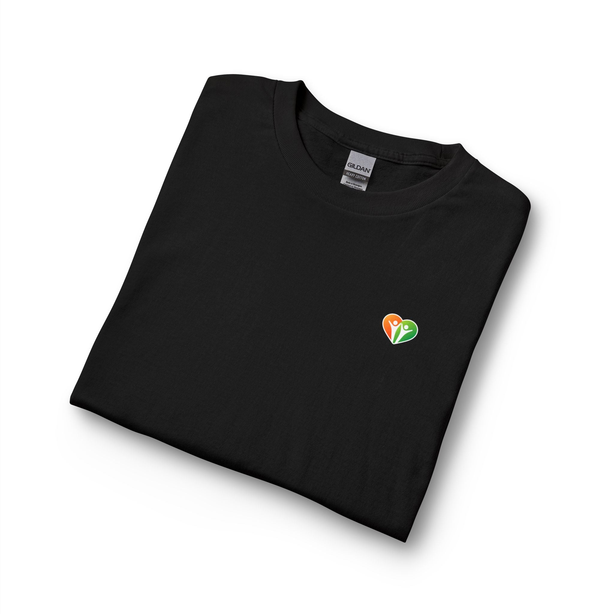 Rainbow Heart Chest Long Sleeve Tee